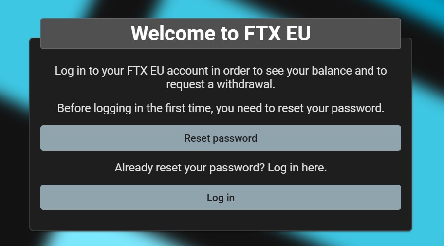 FTX EU launches withdrawal website to pay back European users
